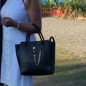 White dress with beautiful lace embroidery